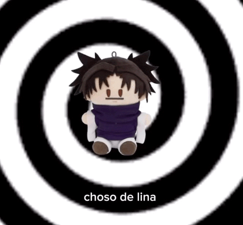 Stuffed Animal Black White Spiral Choso De Lina GIF
