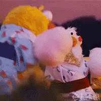 Stuffed Animal Blowing Cotton Candy Bubble