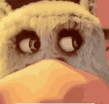 Stuffed Animal Eyes With Hand Behind GIF
