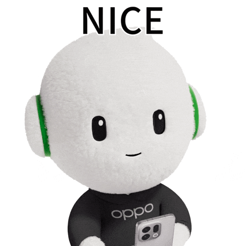 Stuffed Animal in Oppo Shirt Holding Cell Phone