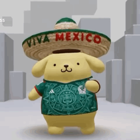 Stuffed Animal in Sombrero Saying Viva Mexico