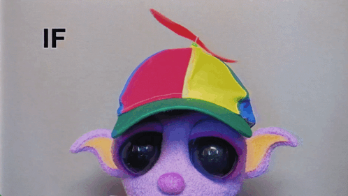 Stuffed Animal Wearing Hat Saying If You Re Bored GIF