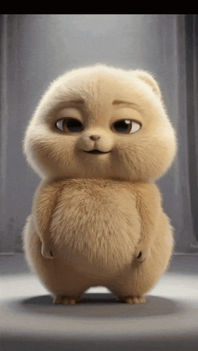 Stuffed Animal With Big Belly Standing GIF