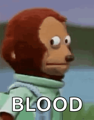 Stuffed Animal With Blood Text GIF