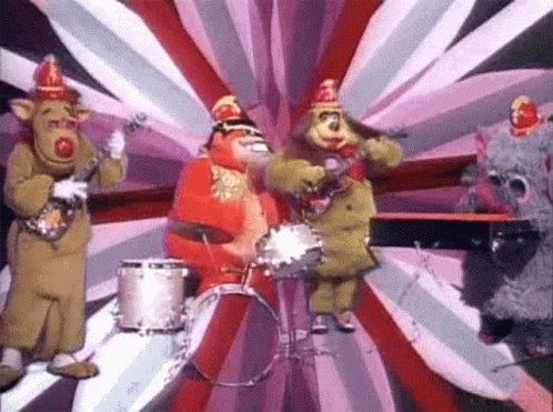 Stuffed Animals Playing Instruments on Stage