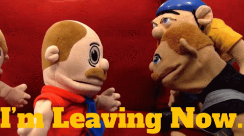 Stuffed Animals Saying I'm Leaving Now