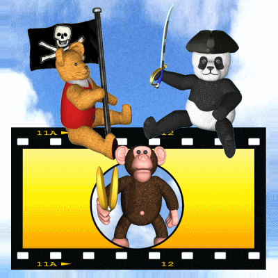 Stuffed Animals With Jolly Roger GIF