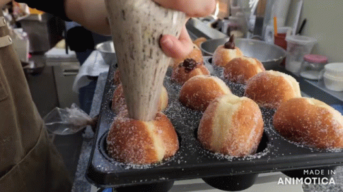 Stuffed Bavarian Donuts GIF