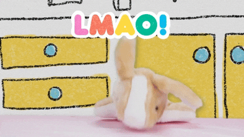 Stuffed Bunny Laugh Out Loud GIF