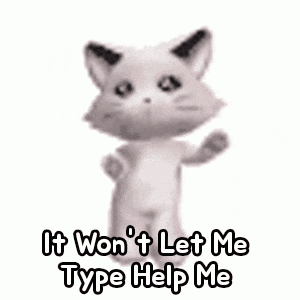 Stuffed Cat Won't Let Me Type Help Me