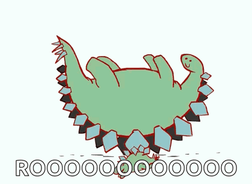 Stuffed Dinosaur In Back Seat Saying Aho Ho Ho GIF