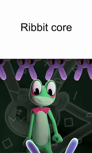 Stuffed Frog Saying Ribbit Core