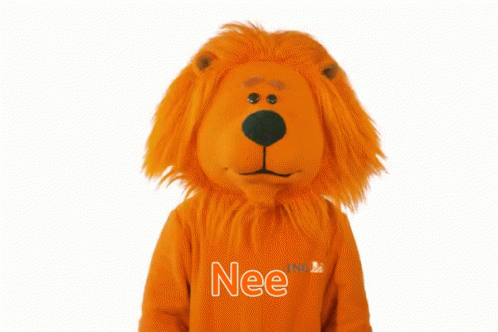 Stuffed Lion Wearing Nee Shirt GIF