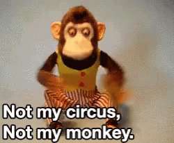 Stuffed Monkey Not My Circus Not My Monkey GIF