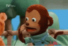 Stuffed Monkey Talking on Phone