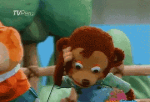 Stuffed Monkey With TV Peru Logo