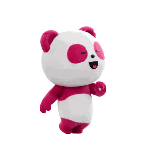 Stuffed Panda Bear with Tongue Out