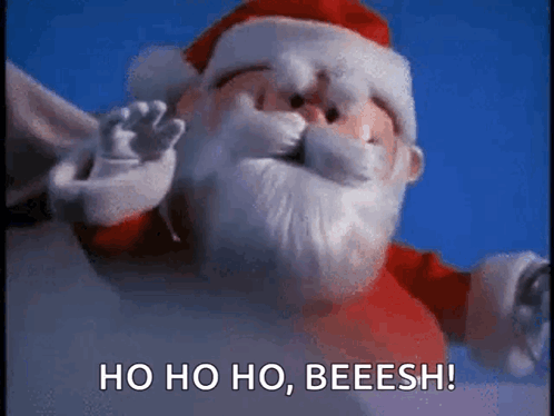 Stuffed Santa Claus Ho Ho Ho Beeesh