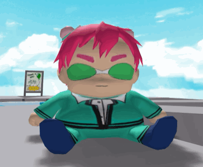 Stuffed Toy With Pink Hair and Green Sunglasses