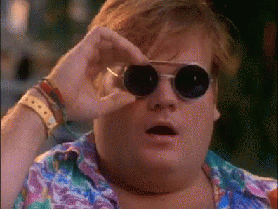 Stunned Chris Farley Fashion Sunglasses GIF