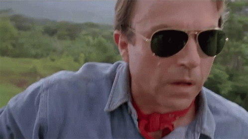Stunned Jurassic Park Samuel Jackson Sunglasses GIF