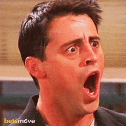 Stunned Joey Tribbiani Oh Face GIF
