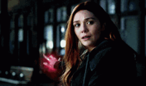 Stunned Elizabeth Olsen GIF