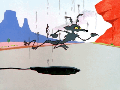 Stunned Wile E Coyote Smoking Toasted Burnt GIF