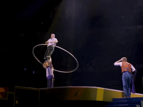 Stunning Circus Hula Hoop Stunt Ringling Bros GIF