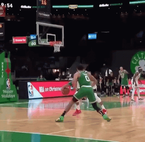 Stunning Jayson Tatum Three Point Shot Peace GIF