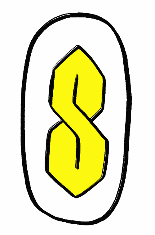 Stussy Letter S Black Border  GIF