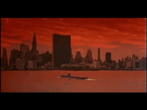 Submarine Getting Hit By Boulders GIF