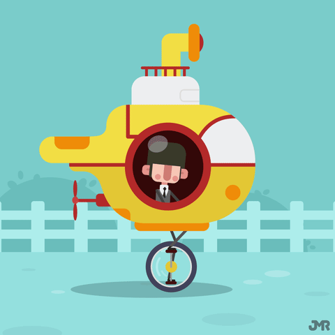 Submarine With One Wheel GIF