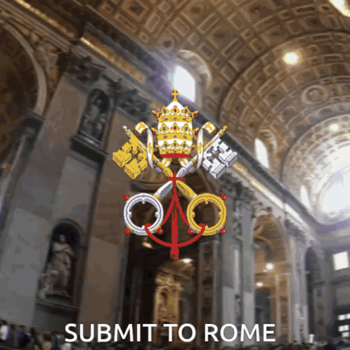 Submit to Rome Advertisement With Church