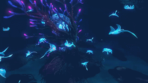 Subnautica Cove Tree Jellyray GIF