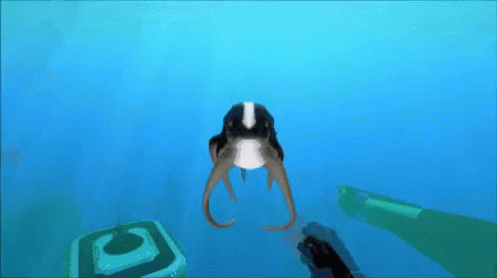 Subnautica Cuddle Fish Hand Command GIF