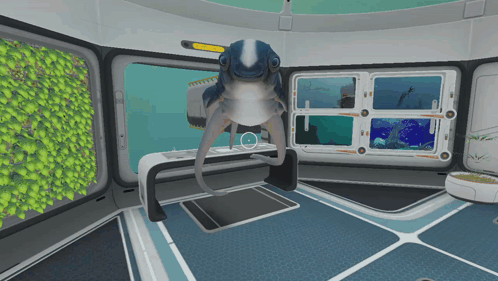 Subnautica Cuddle Fish Hand Tap Head GIF