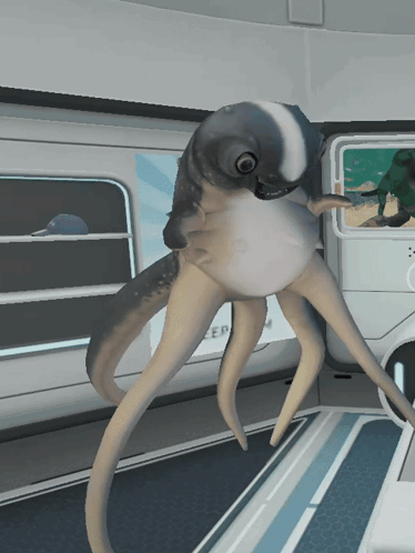 Subnautica Cuddle Fish Playing Inside GIF