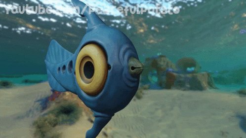 Subnautica Peeper Papercraft GIF