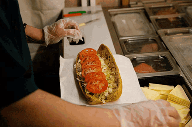 Subway Sandwich Making Gif GIF