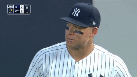 Subway Series Aaron Judge Chewing GIF