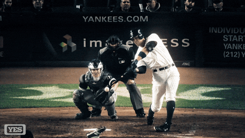 Subway Series Aaron Judge Yankees Hitting Ball GIF