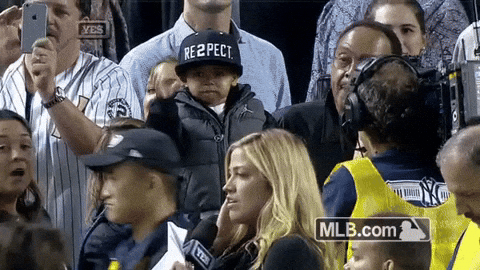 Subway Series Kid Baseball Fan Hat Salute GIF