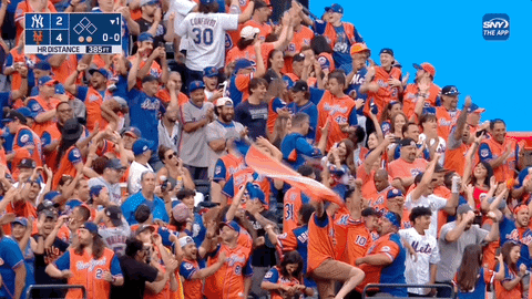 Subway Series New York Mets Fans Cheering GIF