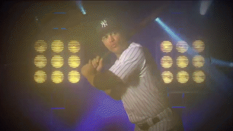 Subway Series New York Yankee Batting GIF
