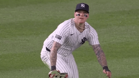 Subway Series New York Yankees Diving For Ball GIF