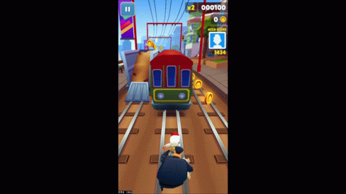 Subway Surfers Jake Chased By Guard GIF