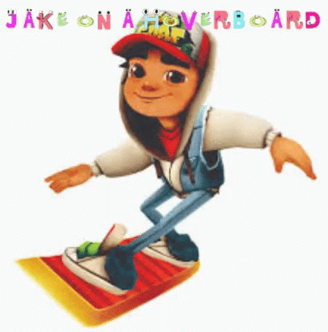 Subway Surfers Jake On Hover Board GIF