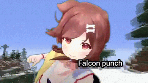 Sudden Falcon Punch Of Korone GIF