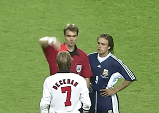 Sudden Raising Of Red Card GIF